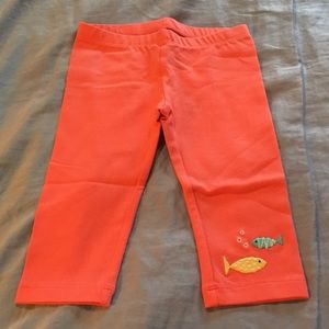 Cropped leggings with fish detail